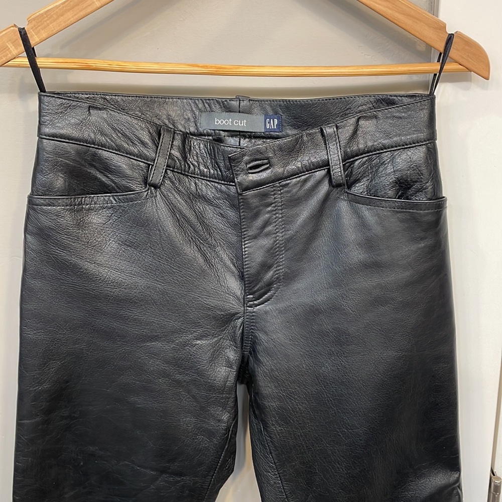Black 💯 real leather pants